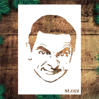 Stencil Tasarım Sl012 Mr. Bean Duvar Ahşap Cam Boyama Deseni RİCH