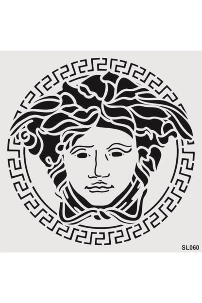 Stencil Tasarım Sl060 Versace Desen Boyama Şablonu - Dekoratif Duvar Ve Eşya Boyama Şablonları