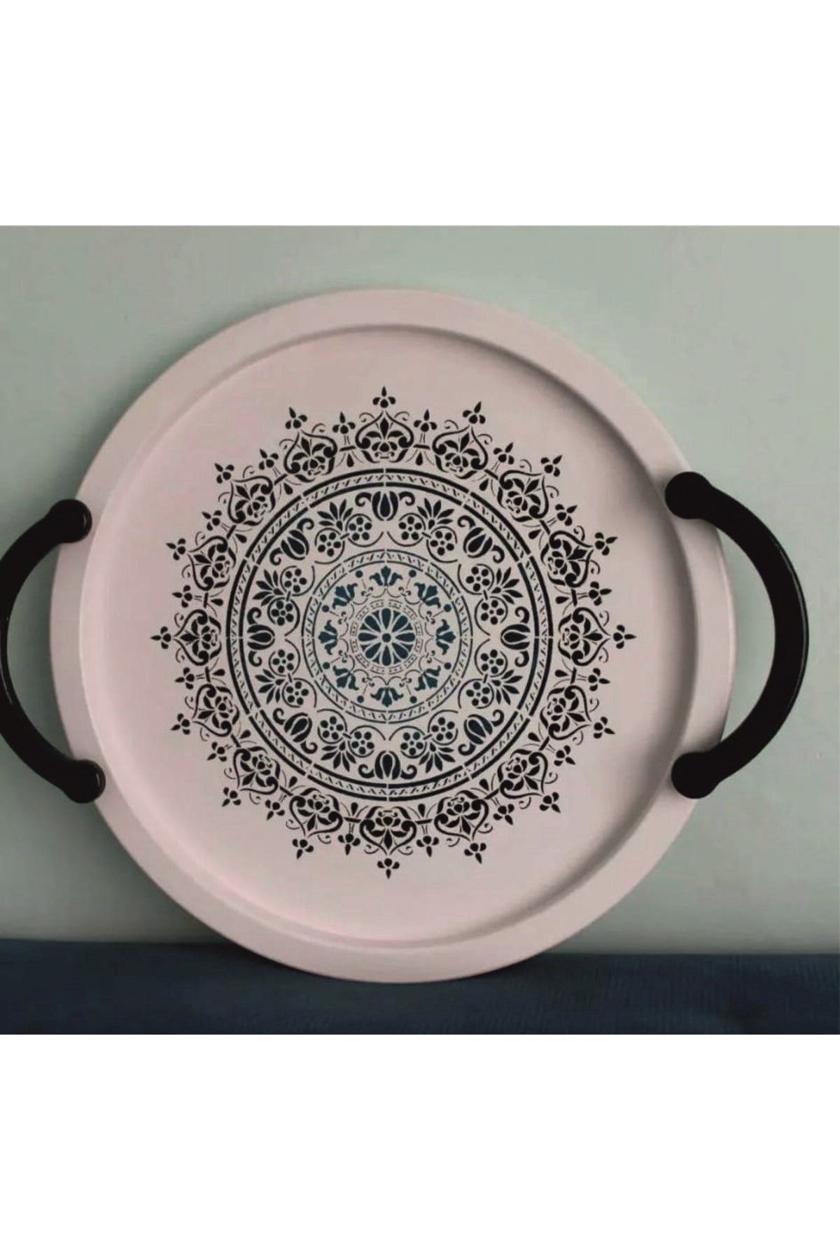 Stencil Tasarım Dnt009 Mandala Duvar Ahşap Cam Boyama Deseni