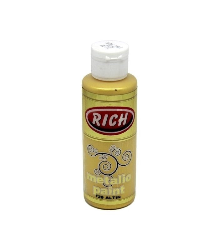 Stencil Tasarım 720 Altın Rich Metalik Akrilik 120Ml Stencil Şablon Boyası