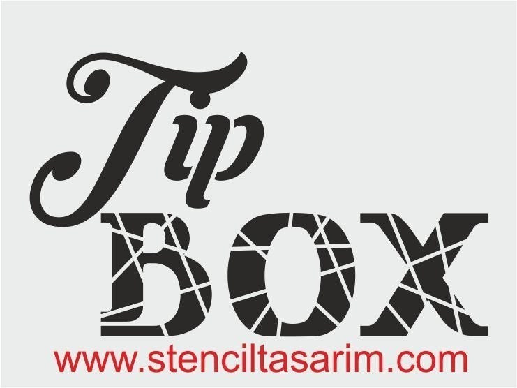 Stencil Tasarım Tip Box Yz249 Duvar Ahşap Cam Boyama Deseni