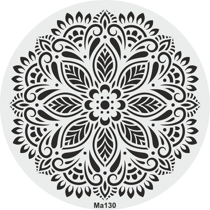 Stencil Tasarım MA130 Mandala Duvar Ahşap Cam Kumaş Boyama Şablonu