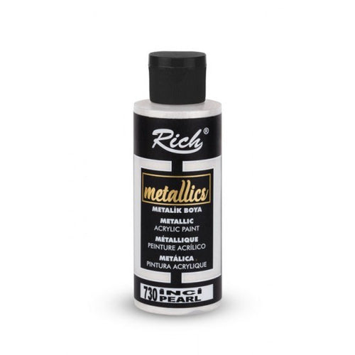 Stencil Tasarım 730 İnci Rich Metalik Paint 120 Ml Stencil Şablon Boyası