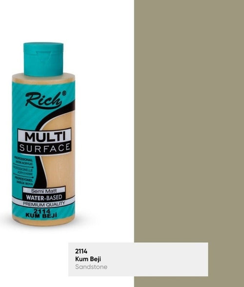 Rich Multisurface Akrilik Boya 2114 Kum Beji 120 ml