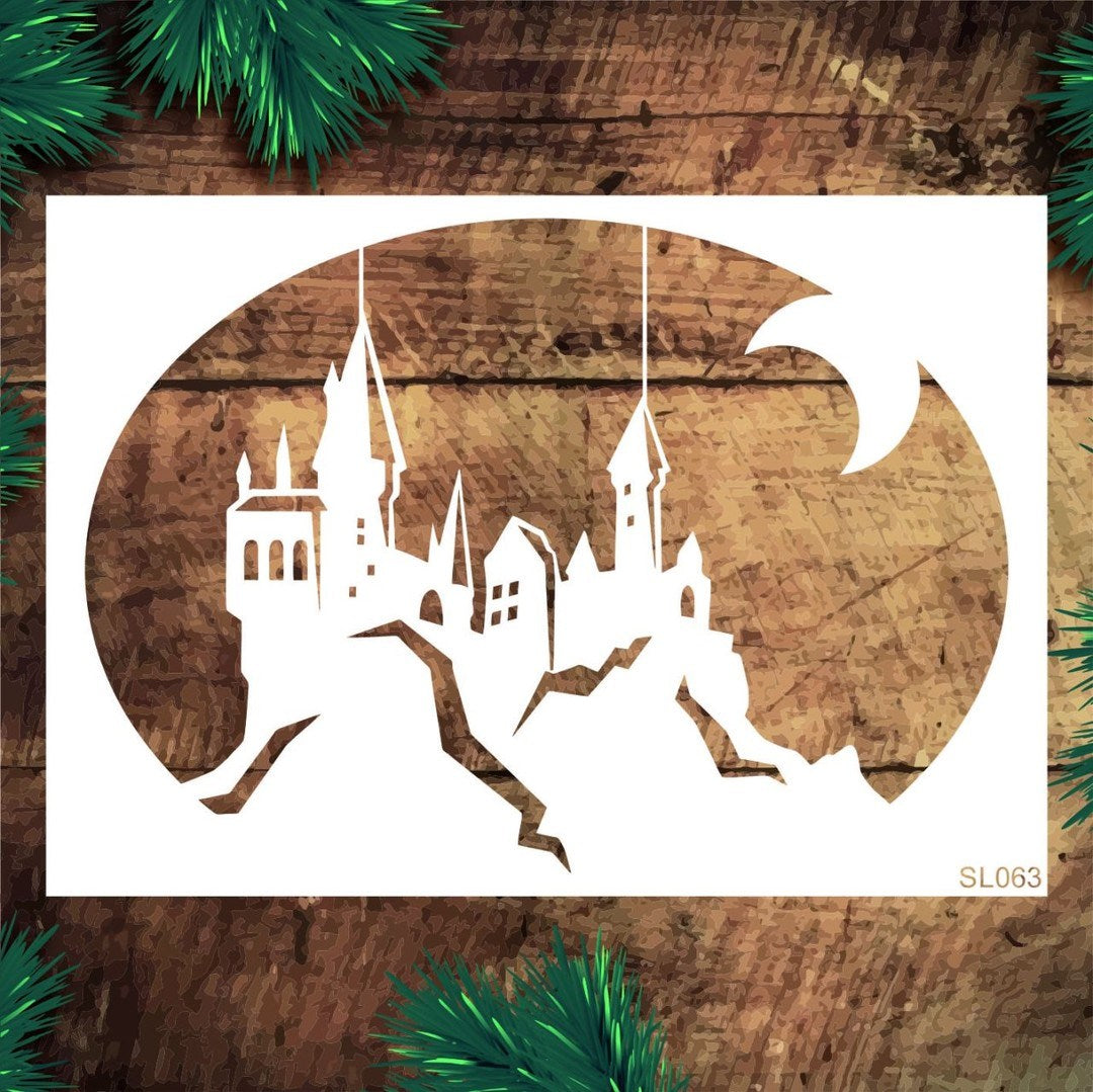 Stencil Tasarım Sl063 Harry Potter Duvar Ahşap Cam Boyama Deseni RİCH