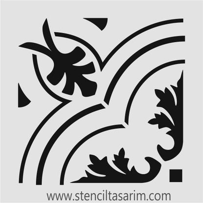 Stencil Tasarım Ka066 Duvar Ahşap Cam Boyama Deseni