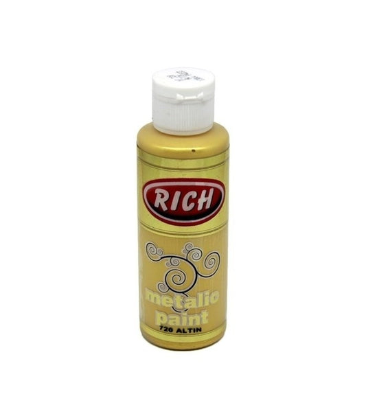 Stencil Tasarım 720 Altın Rich Metalik Akrilik 120Ml Stencil Şablon Boyası