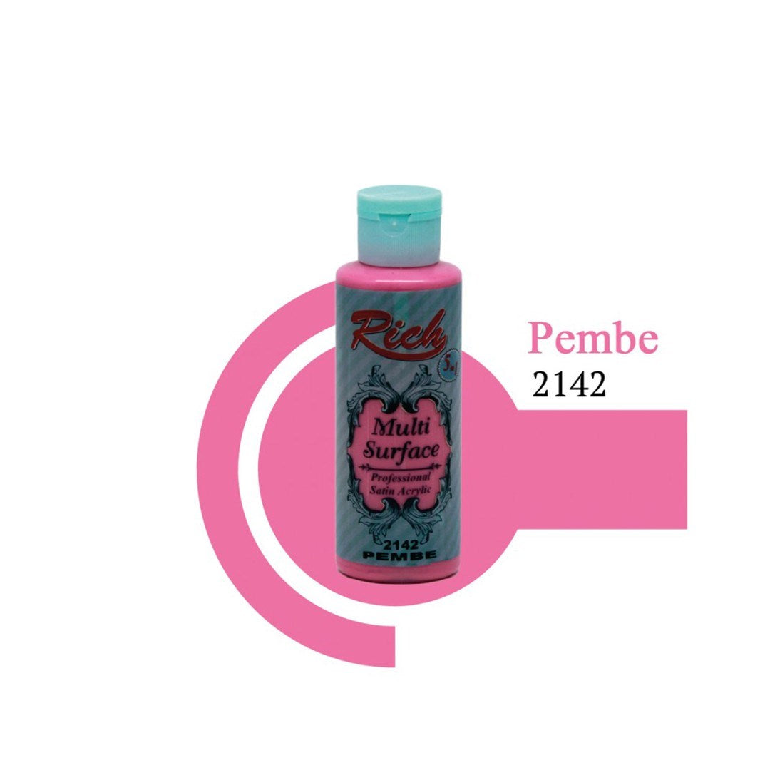 Rich Multısurface Akrilik Boya 2142 Pembe 130 ml