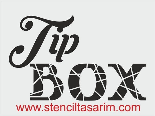 Stencil Tasarım Tip Box Yz249 Duvar Ahşap Cam Boyama Deseni RİCH