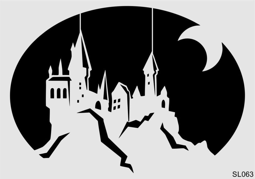 Stencil Tasarım Sl063 Harry Potter Duvar Ahşap Cam Boyama Deseni