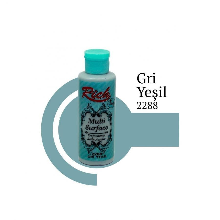 Rich Multisurface Akrilik Boya 2288 Gri Yeşil 130 ml