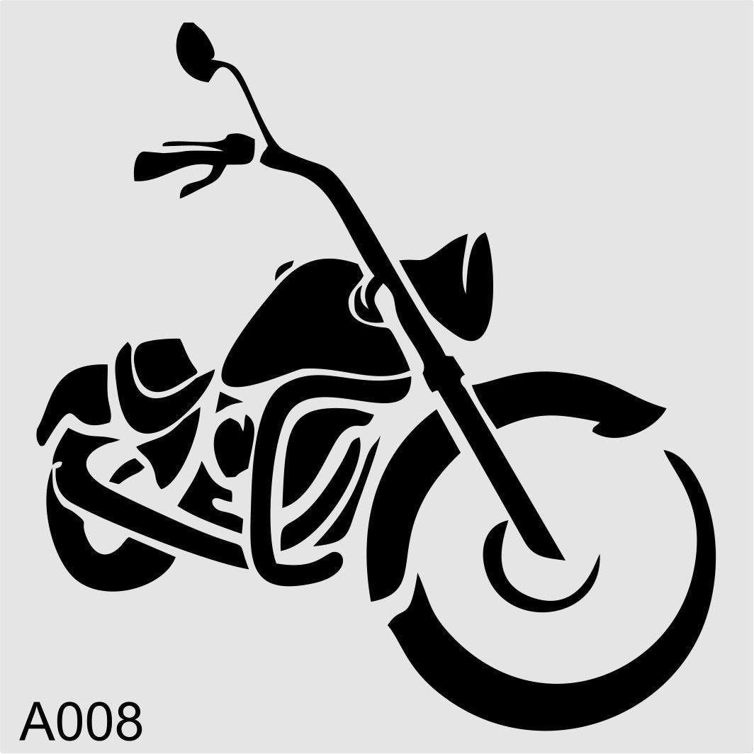 Stencil Tasarım A008 Motor Duvar Ahşap Cam Boyama Deseni